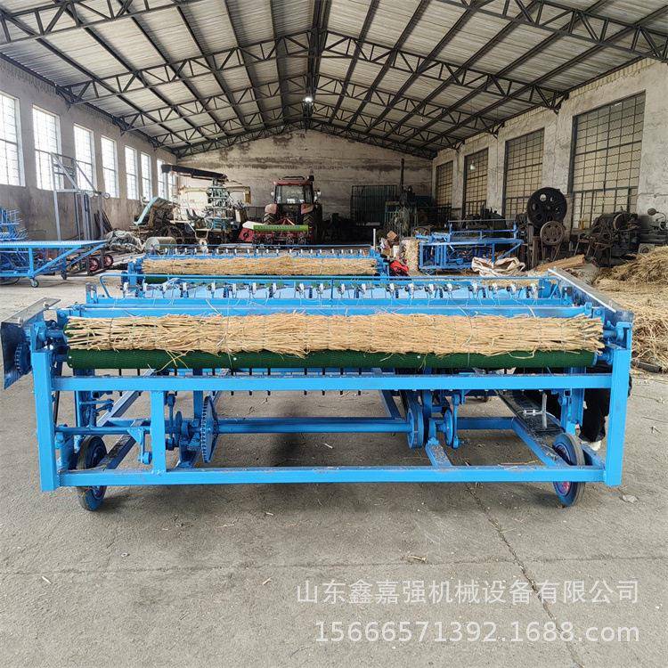 稻草芦苇电动编织机薄厚可调新品2米草帘机蝉卵树枝稻草编草机