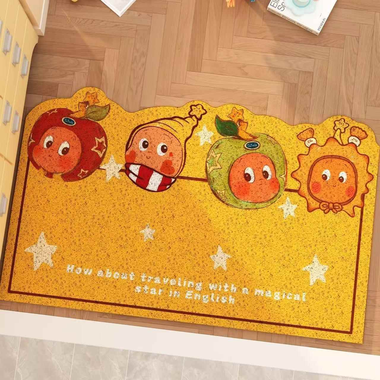 星星人入户进门口前地垫丝圈加厚2025新款家用自由可裁剪防滑室外