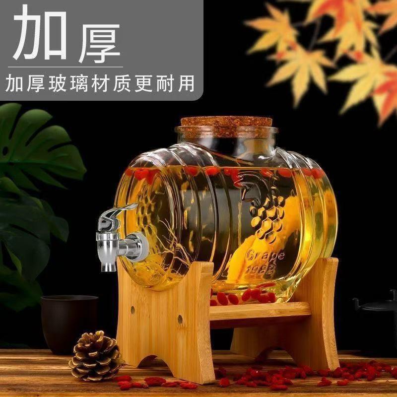 泡酒璃瓶酿带酒瓶家龙用01密封大容量玻璃玻泡酒桶头人参酒坛子