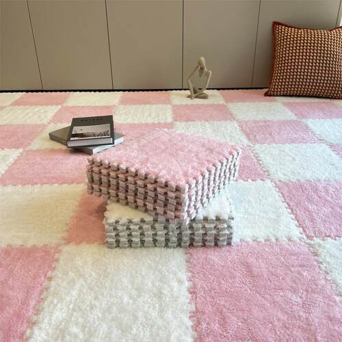 毛绒地毯卧室房间全铺床边毯儿童爬爬拼接地垫阳台飘窗垫可裁剪