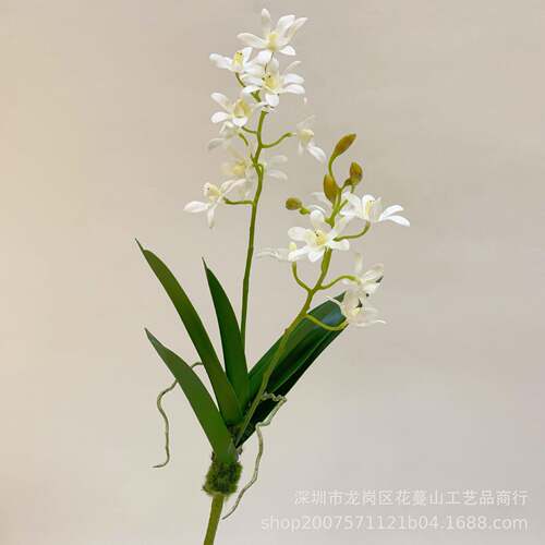 仿真花千代兰单枝假花兰花迷你蝴蝶兰家居装饰花艺摆件陈设
