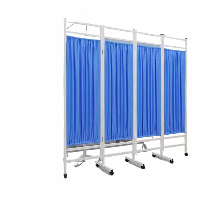 屏风诊所美容院养生按摩铁布艺隔断折叠带轮移动折屏