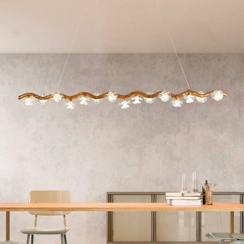 创意复古饭厅吊灯 中式禅意个性装饰灯北欧咖啡厅长条吧台餐桌灯