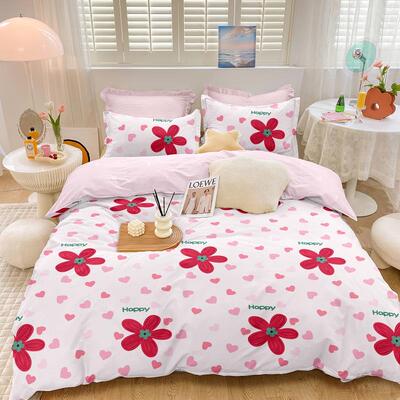 新款四件套床上品床单被套01.8床2.m双人被罩床简上约用4件套