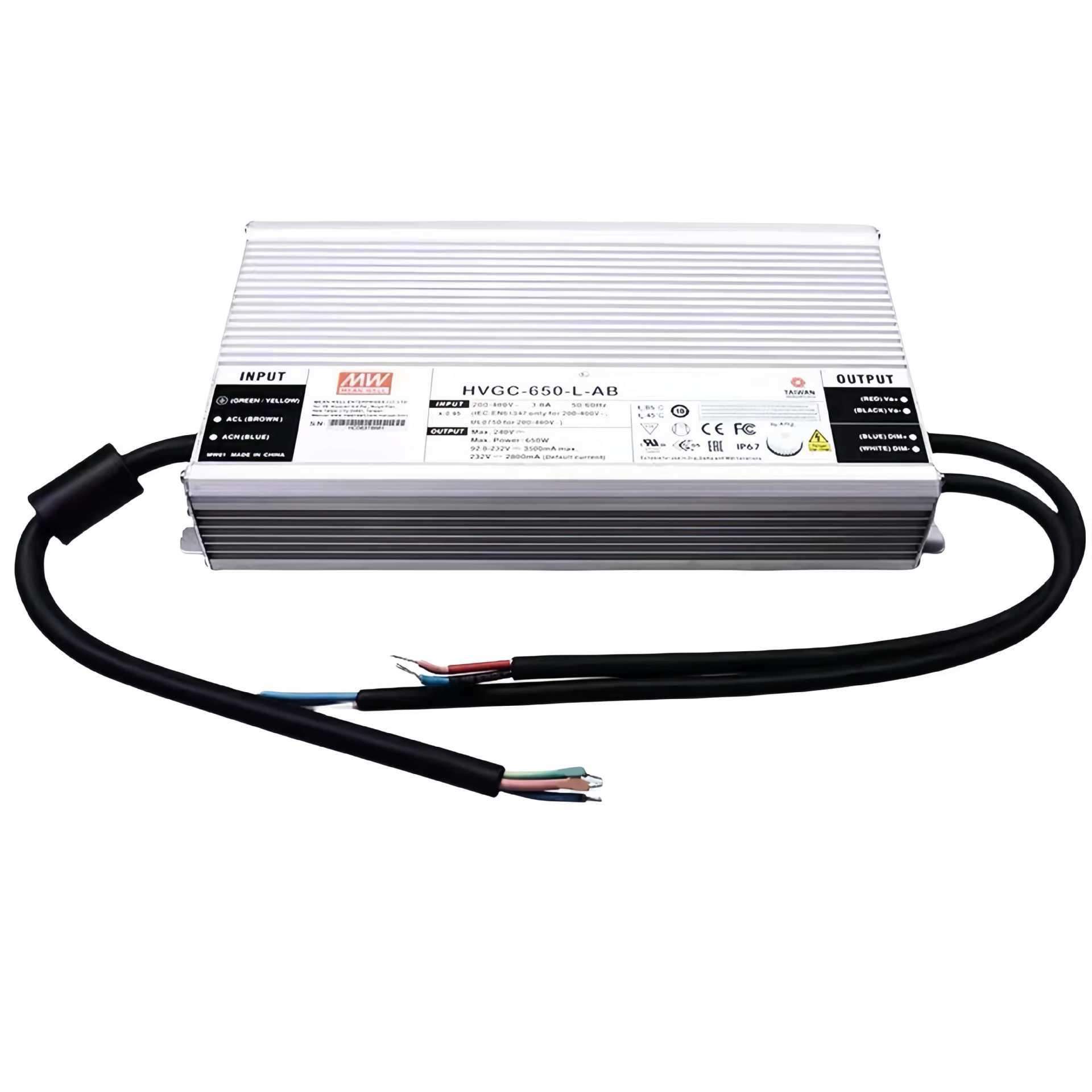 明纬电源 HVGC-650-H-AB 380V输入MEANWELL开关电源防水