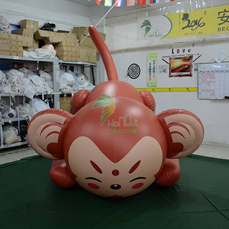 厂家直销充气趴地小猴子公园动物园大型装饰仿真气模道具猴子