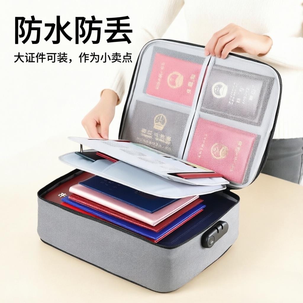 德国品质证件收纳包盒家用证书疫苗家庭户口本房产文件护照出生证