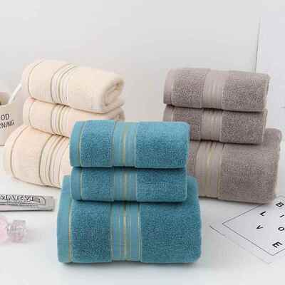 Luxury Hotel White Bath Towel Set Large Thick Towels 浴巾3件
