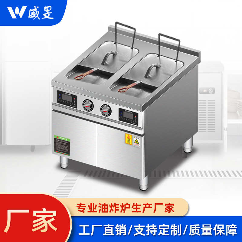 厂家直销电磁双缸炸炉 商用立式大容量电炸炉炸薯条炸鸡连锁餐饮