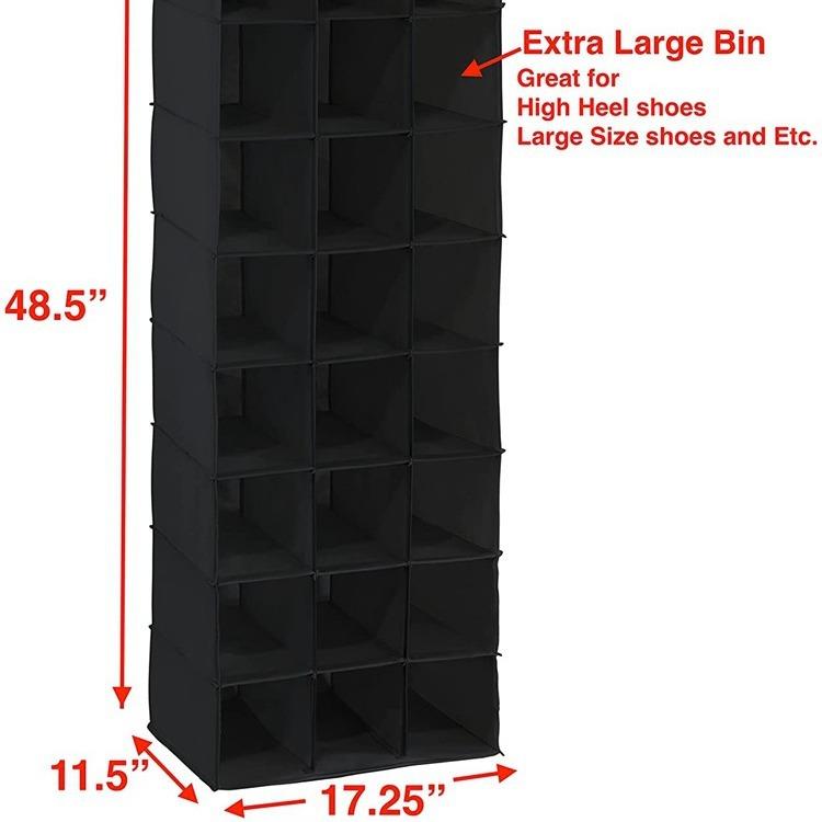 亚马逊新款24格挂袋布艺折叠收纳挂袋悬挂式衣物储物整理挂袋