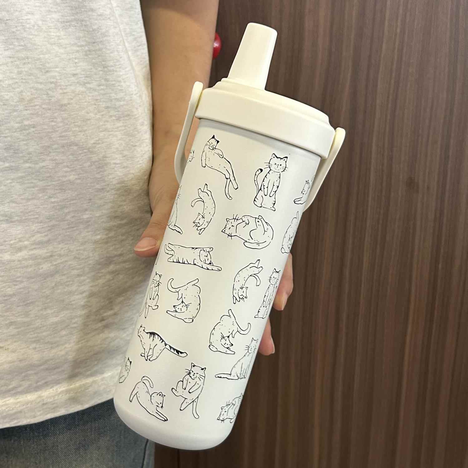 孕妇保温杯专用产妇月子躺着喝水新款粗吸管可侧吸杯随手杯成人妈