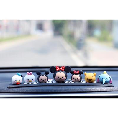 正品迪士尼汽车米奇米妮摆件车装内饰车网红可爱仔载中控台小公女