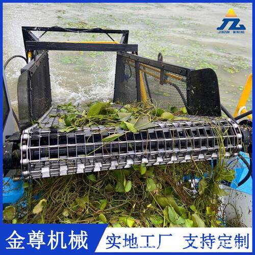 出口杂草打捞收割一体船全自动打捞效果佳水下多功能收割船厂家