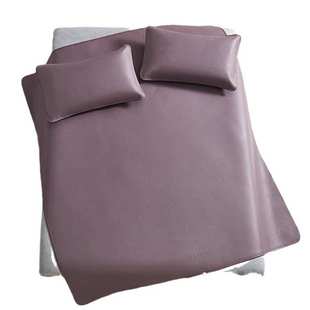 牛皮凉席头层水牛皮席子透气凉爽软席三件套夏季空调房皮席