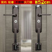 简约轻奢不锈钢大门锁C级防盗实木双开对开进户锁具纯铜锁芯面板