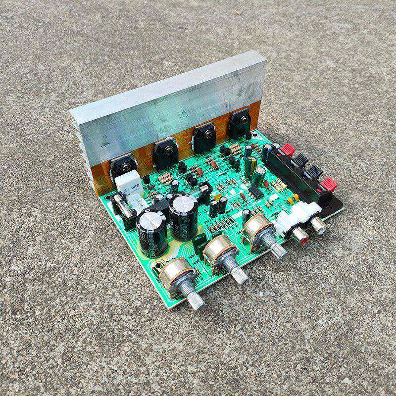 4管推动PK数字功放板数字音频放大模块双声道带音调100W*2大功率