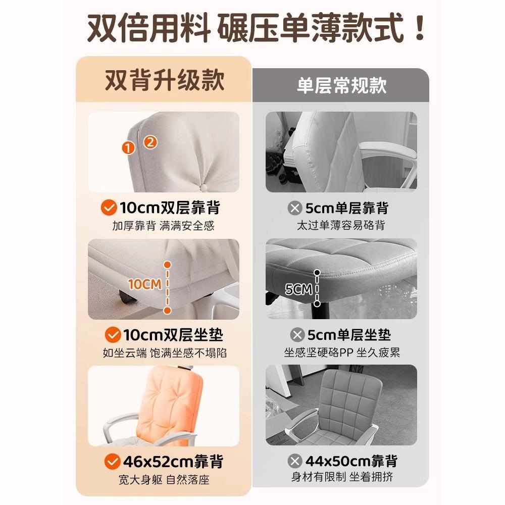 家用电脑椅子办公转椅舒服久坐宿舍沙发椅电竞椅子女生卧室靠背椅