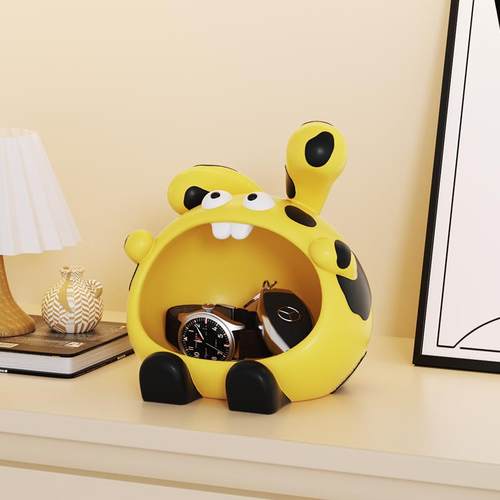 进门小怪兽钥匙收纳摆件客厅玄关柜酒柜电视柜儿童房摆设软装饰品