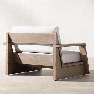 户外柚木沙发现代简约家具酒店室外阳台客厅休闲布艺沙发组合