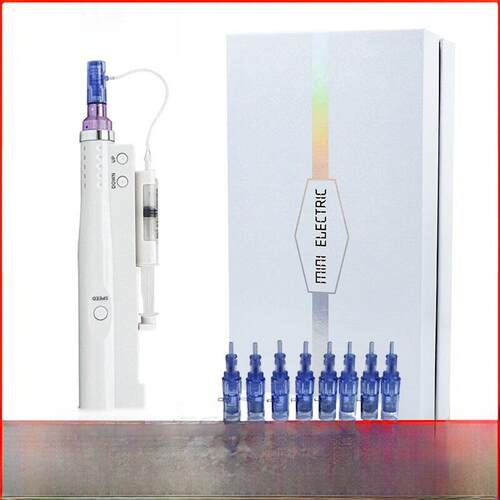 溶斑电动微针仪出水针头纳米微晶生发中胚笔导入飞梭圆晶36针MTS