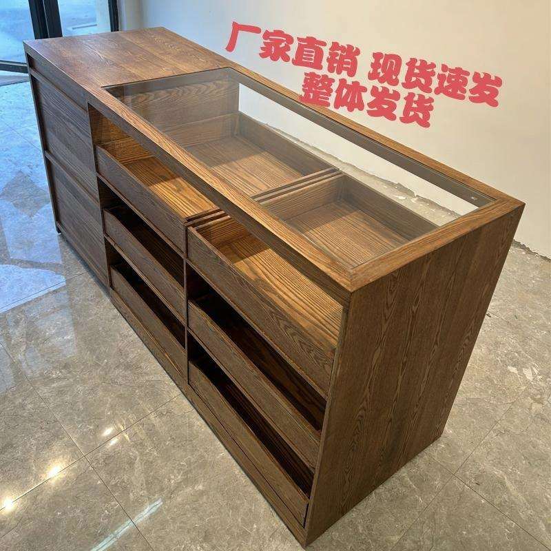 吧台玻璃中岛台展示桌储物柜店铺柜台流水台接待前台中岛台展示台