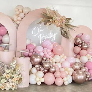 Sand Blue 30pcs Royal Pink White Balloons Green Retro