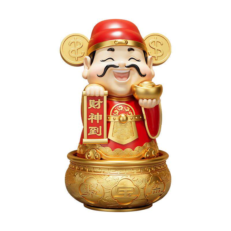 财神爷装饰品摆件客厅玄关办公室店铺收银台过年乔迁开业新年礼物