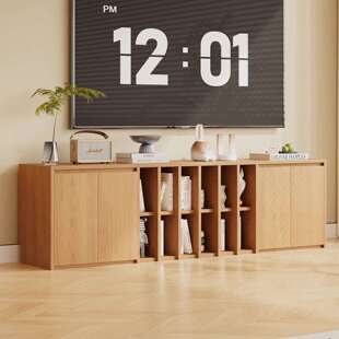 全实木落地电视柜收纳储物一体茶几小户型客厅2026新款爆款茶水柜