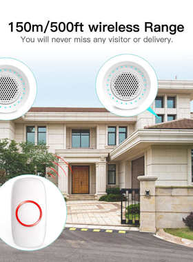 厂家批发Kerui门铃无线家用超远距离叮咚门铃老人无线呼叫器