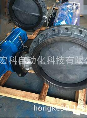 D671X-6S气动塑料蝶阀UPVC防腐蚀耐酸碱大口径AW气动对夹蝶阀600