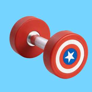 私教纯钢实心美pu哑铃哑铃家庭商用队美固定健身房圆头哑铃批发队