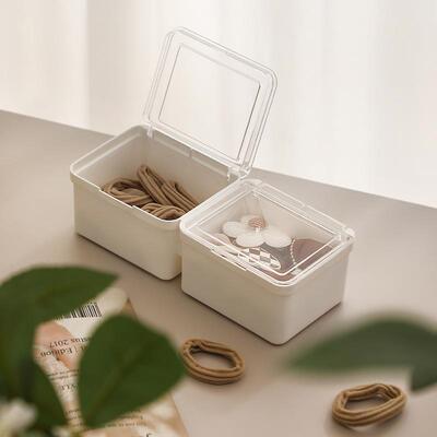 Small transparent storage box for organizing small items,杂