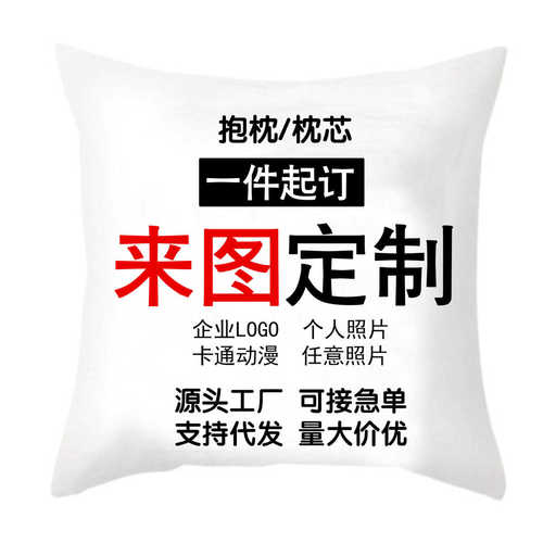pod一件定制创意装饰宠物照片企业靠枕来图制作猫狗动物异形抱枕