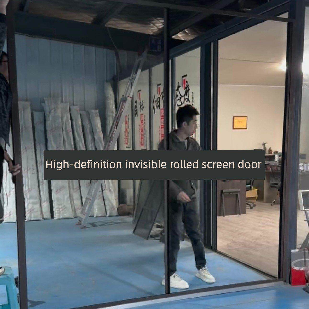 防蚊门纱,自安装纱门隐形卷帘门,,阳台帘卷门,隐形卷帘门/综