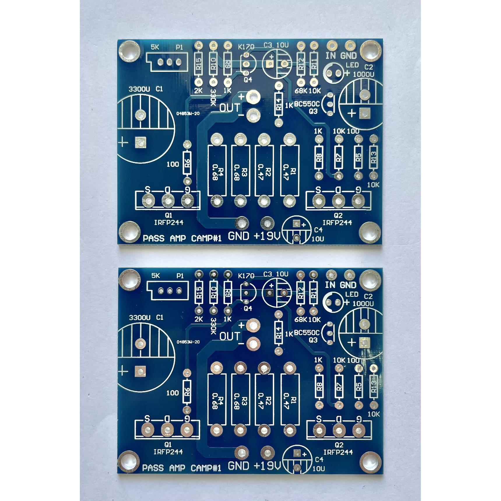 PASS 5W 单端甲类场效应管功放板 PCB空板 一对价