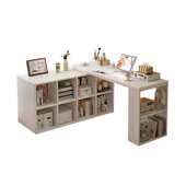 实木书桌小户型床尾电脑化妆桌卧室床边书柜窄缝长条桌奶油风桌子