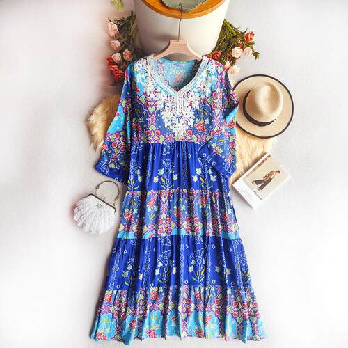 Long dress, plus size women's robe