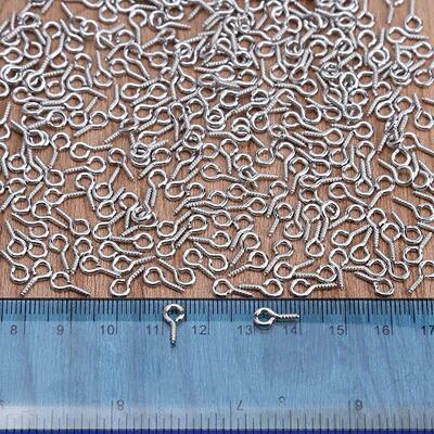 300pcs Small Tiny Mini Eye Pins Eyepins Hooks Eyelets Screw