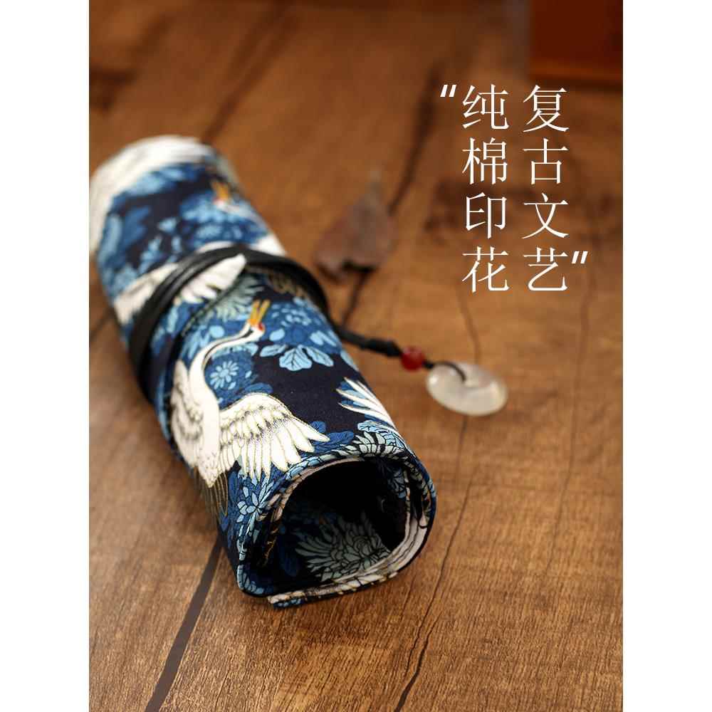 小姚家国风古风卷笔袋高值笔笔窗帘收纳袋男女简易大容量文具袋