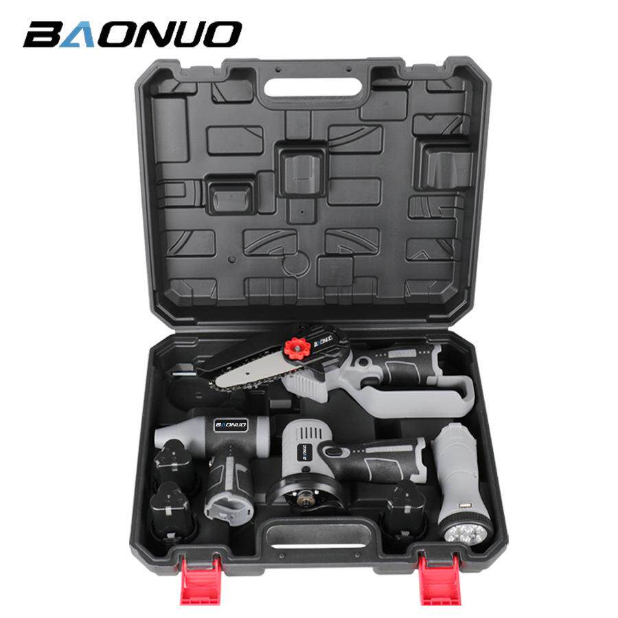 锂电工具套装手持电锯手电灯迷你角磨机家用工具套装锂电便携套装