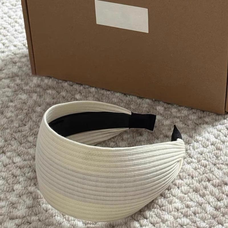 高级灰色宽边洗脸发箍气质发饰