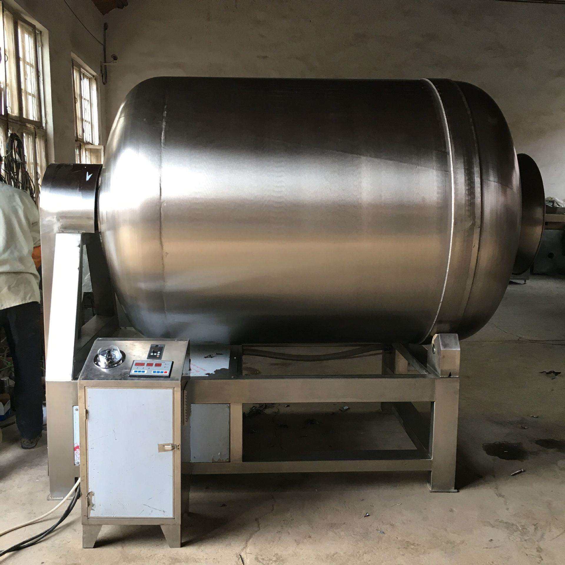 全自动真空滚揉机 卤味鸭货炸鸡牛羊肉滚筒搅拌腌肉机 真空滚揉机