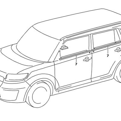 适用丰田SCIONXB07-15车窗外压条75710-12820外水切外挡水