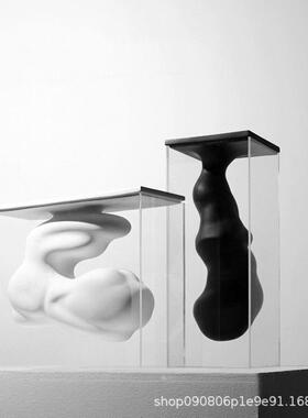 装简约代黑白亚克力抽色象云朵花器现摆件家居客厅电PZ889视柜桌