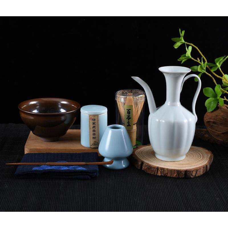宋代点茶茶具套装茶粉茶盏点茶礼盒套装彷宋点茶套装一整套送茶粉