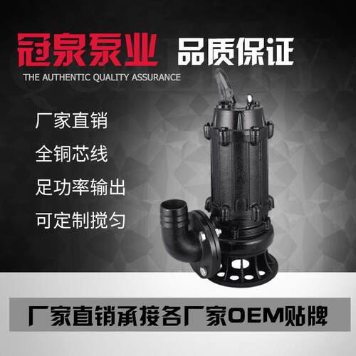 冠泉直销65mm口径排水泵380V足功率输出排污泵无堵塞排污泵