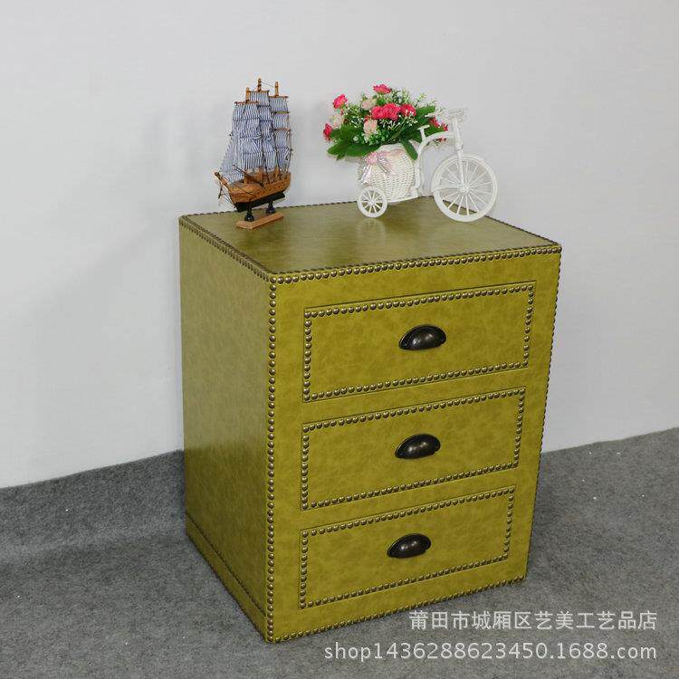 欧式一盖两抽简约床头柜创意床头柜收纳小柜子储物柜卧室整装边柜