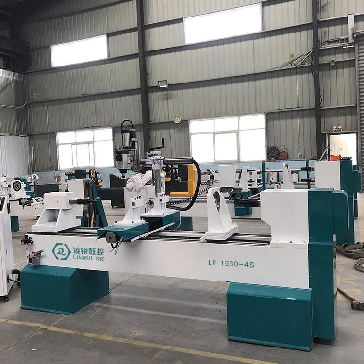 全自动数控木工车床车铣雕一体款可车木楼梯雕盘龙柱等花型带图库