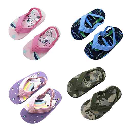 Toddler Flip Flops Shoes Little Kid Sandals with Back Strap
