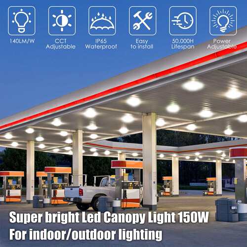 LED嵌入式加油站投光灯150W油站灯天棚灯车间厂房码头照明灯具